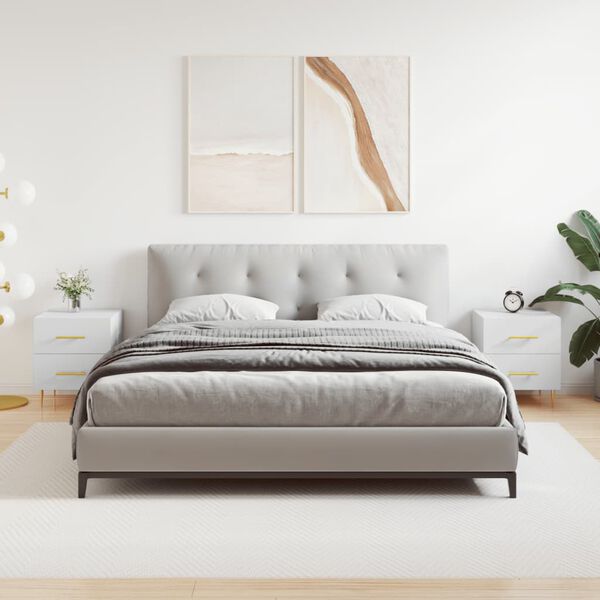 vidaXL Y&ouml;p&ouml;yd&auml;t 2 kpl valkoinen 40x35x47,5 cm tekninen puu