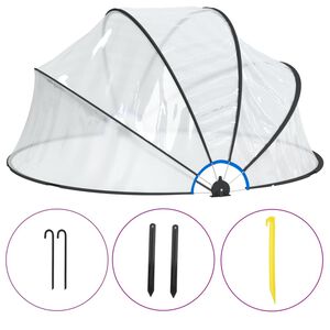 vidaXL Uima-altaan kupoli pyöreä 315x158 cm PVC