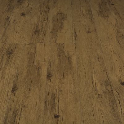 vidaXL Itsekiinnittyvä lattialankku 4,46 m² 3mm PVC luonnollinen ruskea