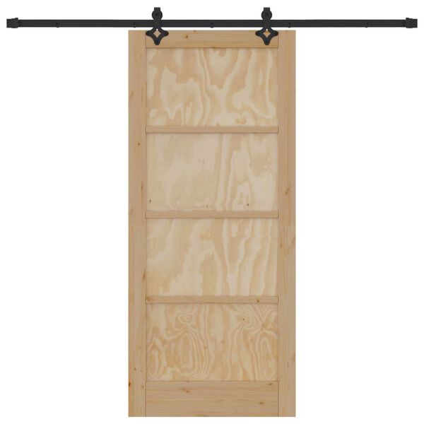 vidaXL Liukuovi ORKDAL Ruskea 86 x 198,5 cm Massiivinen mänty