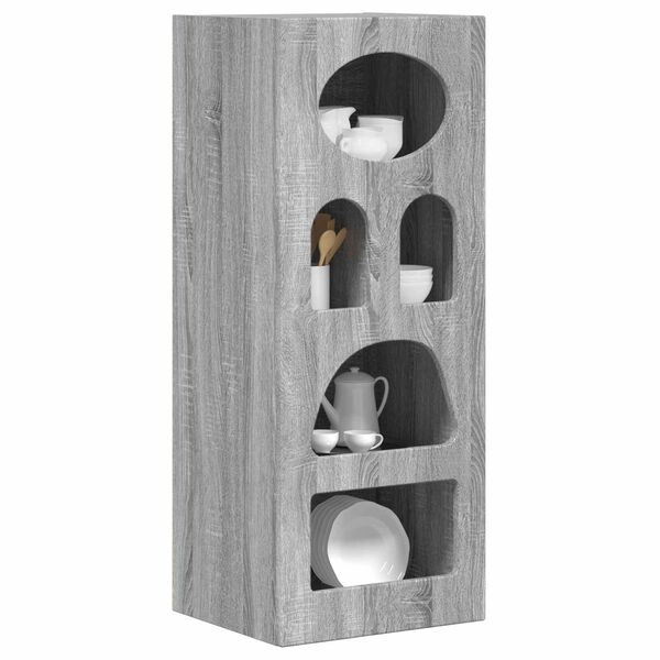 vidaXL Sivup&ouml;yt&auml; Harmaa Sonoma 40 x 35 x 100,5 cm Tekninen puu