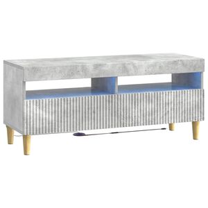 vidaXL LED TV-kaappi Betoninharmaa Tekninen puu