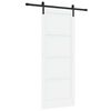 vidaXL Liukuovi 83 x 211 cm Tekninen puu Valkoinen ja musta