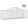 vidaXL Kaarevat kivikorit 6 kpl 200x50x60/80 cm galvanoitu rauta