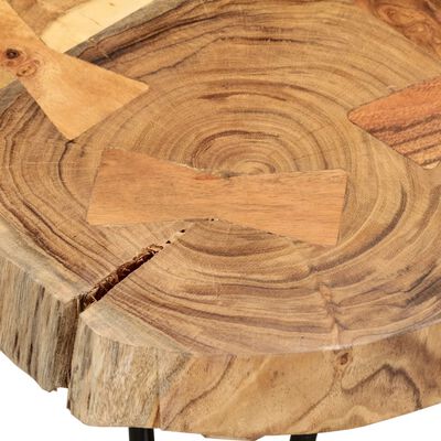 vidaXL Sohvapöytä 35 cm 6 puunrunkolevyä Kiinteä seesampuu