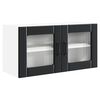 vidaXL Sein&auml;lasi kaappi PORTO Musta 80 x 31 x 40 cm Tekninen puu