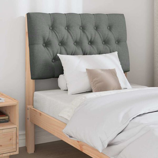 vidaXL Verhoiltu s&auml;ngynp&auml;&auml;ty Tumma harmaa 80 cm Massiivinen m&auml;nty