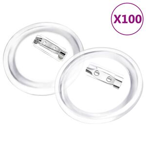 vidaXL Rintanappisarja pinsseill&auml; 100 sarjaa akryyli 58 mm