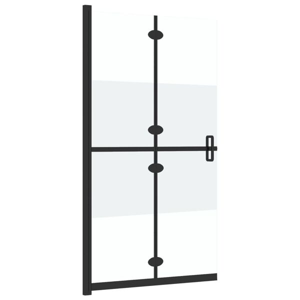 vidaXL Walk-in suihkusein&auml; kokoontaittuva ESG 1/2 huurrelasi 110x190cm