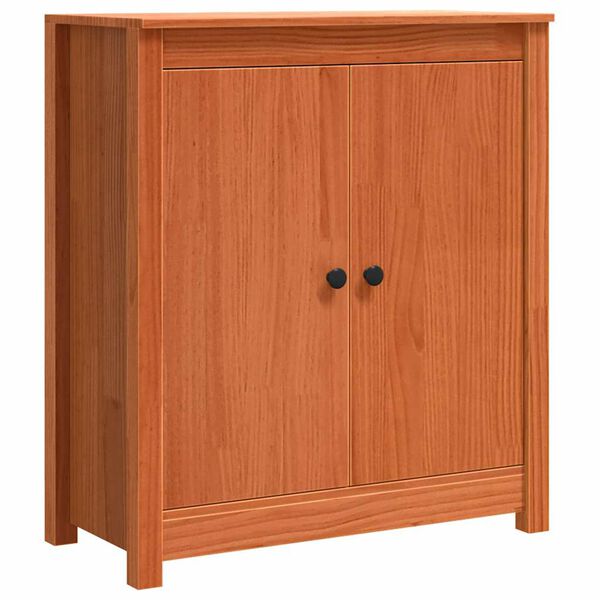 vidaXL Sivup&ouml;yt&auml; Vaha ruskea 70 x 35 x 80 cm Massiivinen m&auml;nty