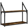 vidaXL Sein&auml;hylly 2-kerrosta savutammi 60x21x51 cm tekninen puu