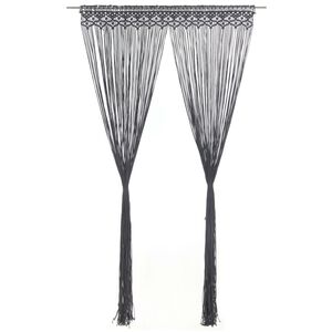 vidaXL Macrame verho antrasiitti 140x240 cm puuvilla