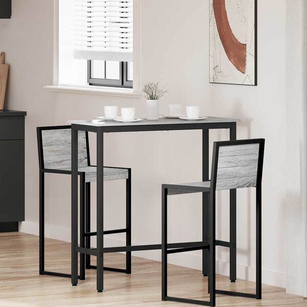 vidaXL P&ouml;yt&auml; Harmaa Sonoma 100 x 40 x 100,5 cm Kehitetty puu ja ter&auml;s