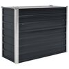 vidaXL Korotettu kukkalaatikko antrasiitti 100x40x77 cm galv. ter&auml;s