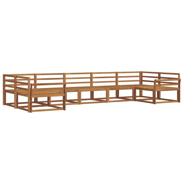 vidaXL Ulkosohvakokoelma 7 pcs Luonnollinen Tihe&auml; akasiapuu