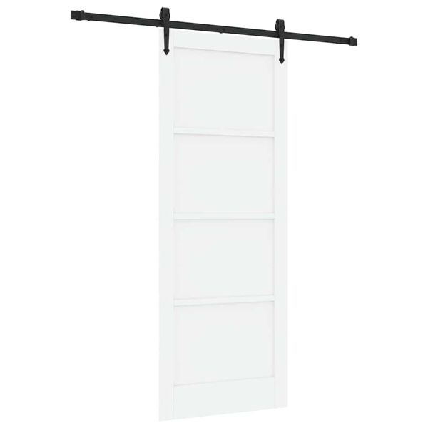 vidaXL Liukuovi ORKDAL Valkoinen 83 x 211 cm Massiivinen m&auml;nty