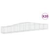 vidaXL Kaarevat kivikorit 20 kpl 400x50x40/60 cm galvanoitu rauta