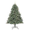 vidaXL Tekojoulukuusi Vihreä 140 x 140 x 210 cm PVC ja muovi ja teräs