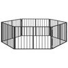 vidaXL Koiraportti 6 pcs Musta 100 x 60 cm Galvanoitu ter&auml;s