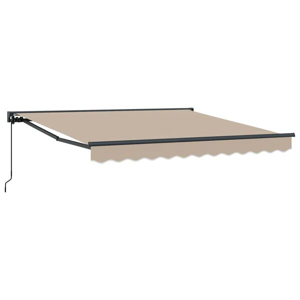 vidaXL Vetoutuva markiisi Beige 350 x 250 cm Polyesteri ja metalli