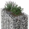 vidaXL Gabion Kohotettu Peti Hopea 90 x 50 x 80 cm Galvanoitu ter&auml;s
