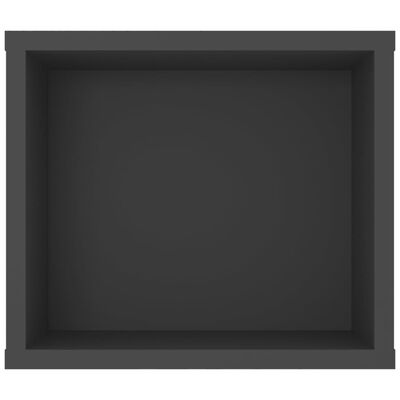 vidaXL Seinäkiinnitettävä TV-taso harmaa 100x30x26,5 cm lastulevy