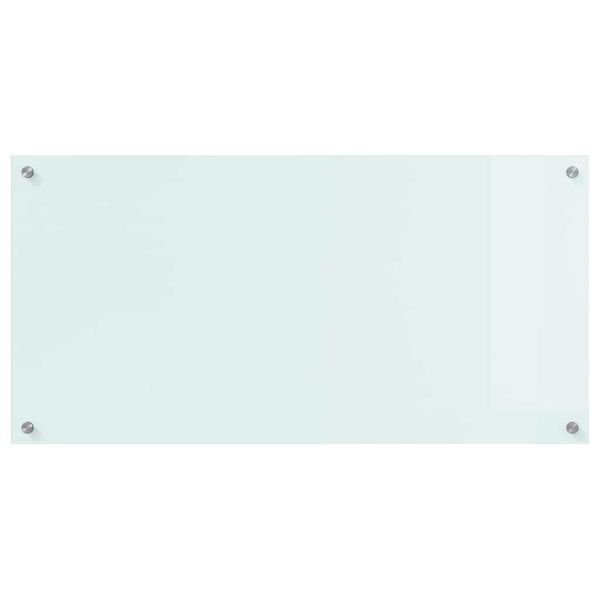 vidaXL Keitti&ouml;n suojapaneeli Valkoinen 100 x 50 cm karkaistu lasi
