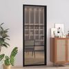 vidaXL Sis&auml;ovi 83x201,5 cm musta ESG-lasi ja alumiini