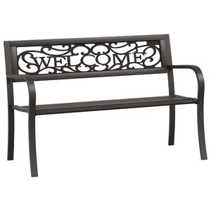 vidaXL Puutarhapenkki 125 cm ter&auml;s musta