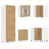 vidaXL Keitti&ouml;kaappi ovella Lucca 2 pcs Valkoinen 80 x 46 x 81.5 cm