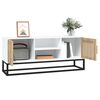 vidaXL TV-taso valkoinen 105x30x45 cm tekninen puu ja rauta