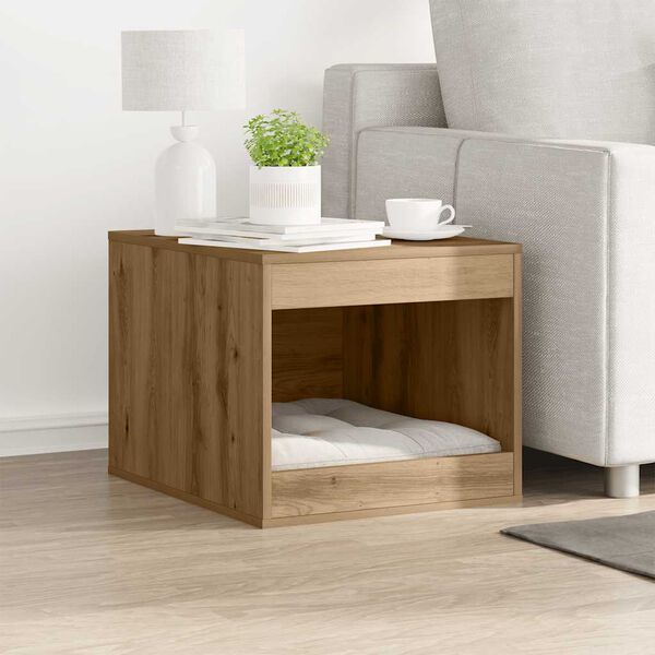 vidaXL Kissanhiekkalaatikon kotelo tammi 47x59x42 cm tekninen puu