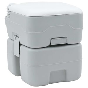 vidaXL Leirint&auml; wc Harmaa ja valkoinen 41,5 x 36,5 x 42 cm Polyeteeni