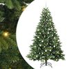 vidaXL Tekojoulukuusi 300 LED-valoilla Vihre&auml; 210 cm PE ja PVC