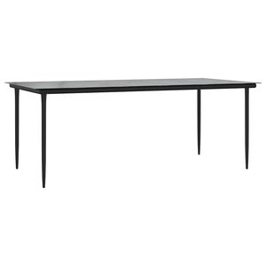 vidaXL Puutarharuokap&ouml;yt&auml; musta 200x100x74 cm ter&auml;s ja karkaistu lasi