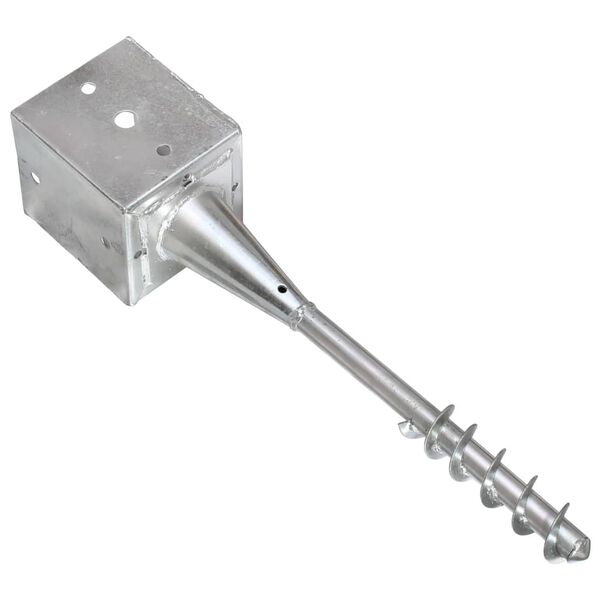 vidaXL Maapiikit 2 kpl hopea 12x12x56 cm galvanoitu ter&auml;s