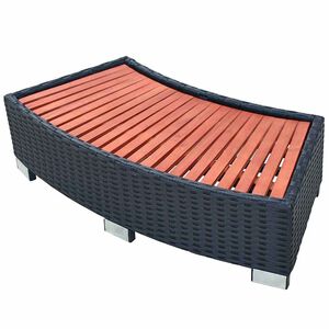 vidaXL Porealtaan porras polyrottinki 92x45x25 cm musta