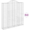vidaXL Kaarevat kivikorit 14 kpl 200x30x200/220 cm galvanoitu rauta