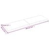 vidaXL Kylpyhuoneen työtaso v.ruskea 180x50x(2-6)cm käsitelty täyspuu