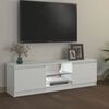 vidaXL TV-taso LED-valoilla valkoinen 120x30x36 cm