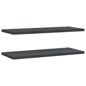 vidaXL Sein&auml;hyllyt 2 kpl 100x40 cm musta ruostumaton ter&auml;s