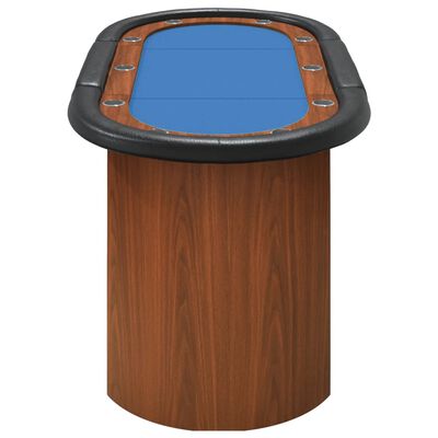 vidaXL 10 pelaajan pokeripöytä sininen 160x80x75 cm