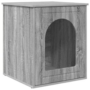 vidaXL Kissatalo Harmaa Sonoma 53 x 52 x 62 cm Tekninen puu