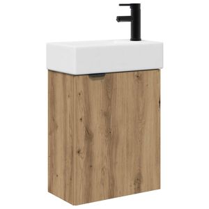 vidaXL Kylpyhuoneen kaappi hanalla Artisaanitammi 45,5 x 22,5 x 84 cm