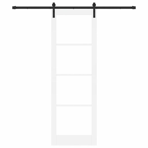 vidaXL Liukuovi ORKDAL Valkoinen 78 x 232 cm T&auml;ysi m&auml;nty ja lasi