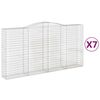 vidaXL Kaarevat kivikorit 7 kpl 400x50x200/220 cm galvanoitu rauta