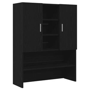 vidaXL Pesukonekaappi musta tammi 70,5x25,5x90 cm