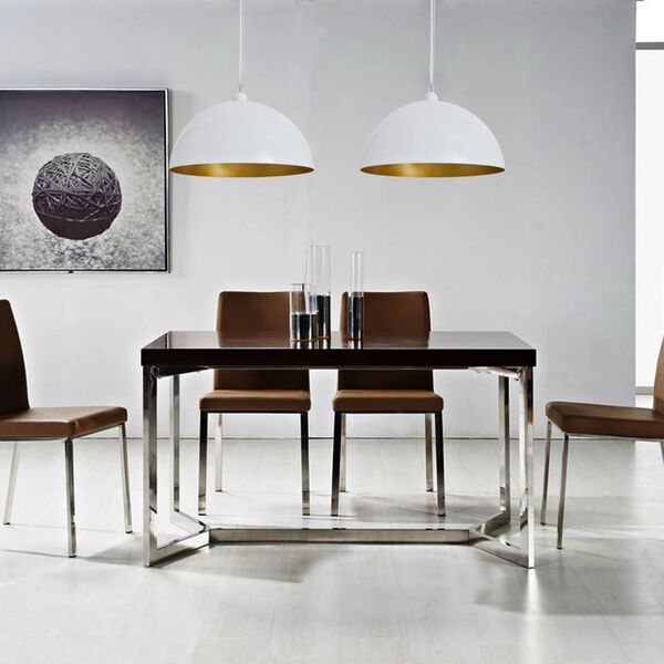 vidaXL Kattovalaisin 2 kpl korkeussäädettävä puolipallo valkoinen