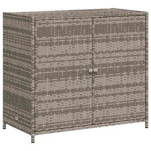 vidaXL Puutarhan s&auml;ilytyskaappi harmaa 83x45x76 cm polyrottinki