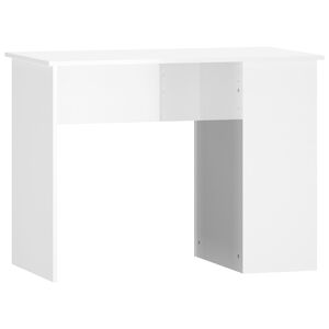 vidaXL Ty&ouml;p&ouml;yt&auml; korkeakiilto valkoinen 100x55x75 cm tekninen puu